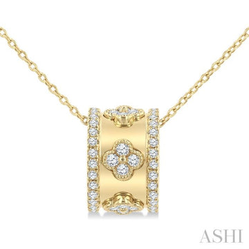 .50CTRDDM CLOVER PENDANT YG 14K-G+CH*